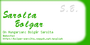 sarolta bolgar business card